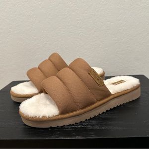 New Size 11 KOOLABURRA by UGG Rommie Men's Slippers Slides Taz Tan Chestnut